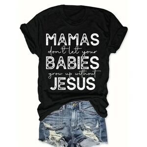 Women's Crew Neck T-Shirt with Inspirational Christian Message Size XXL